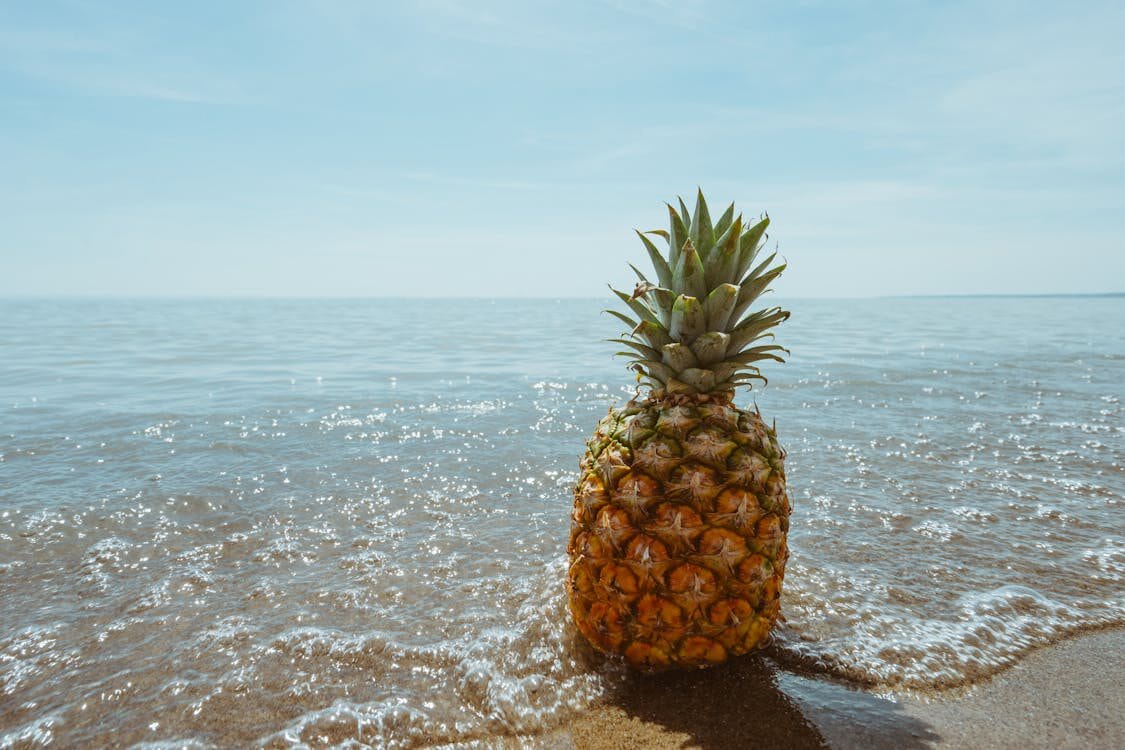 Pineapple on beach