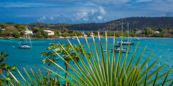 Stock picture of the tropical bay captured at Caribbean islands